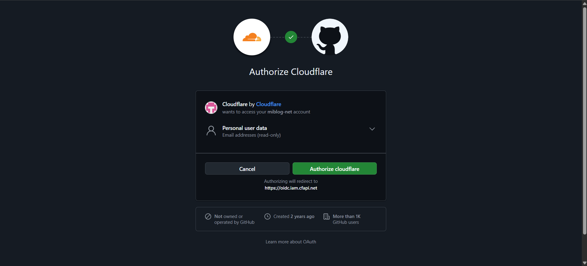autorización cloudflare