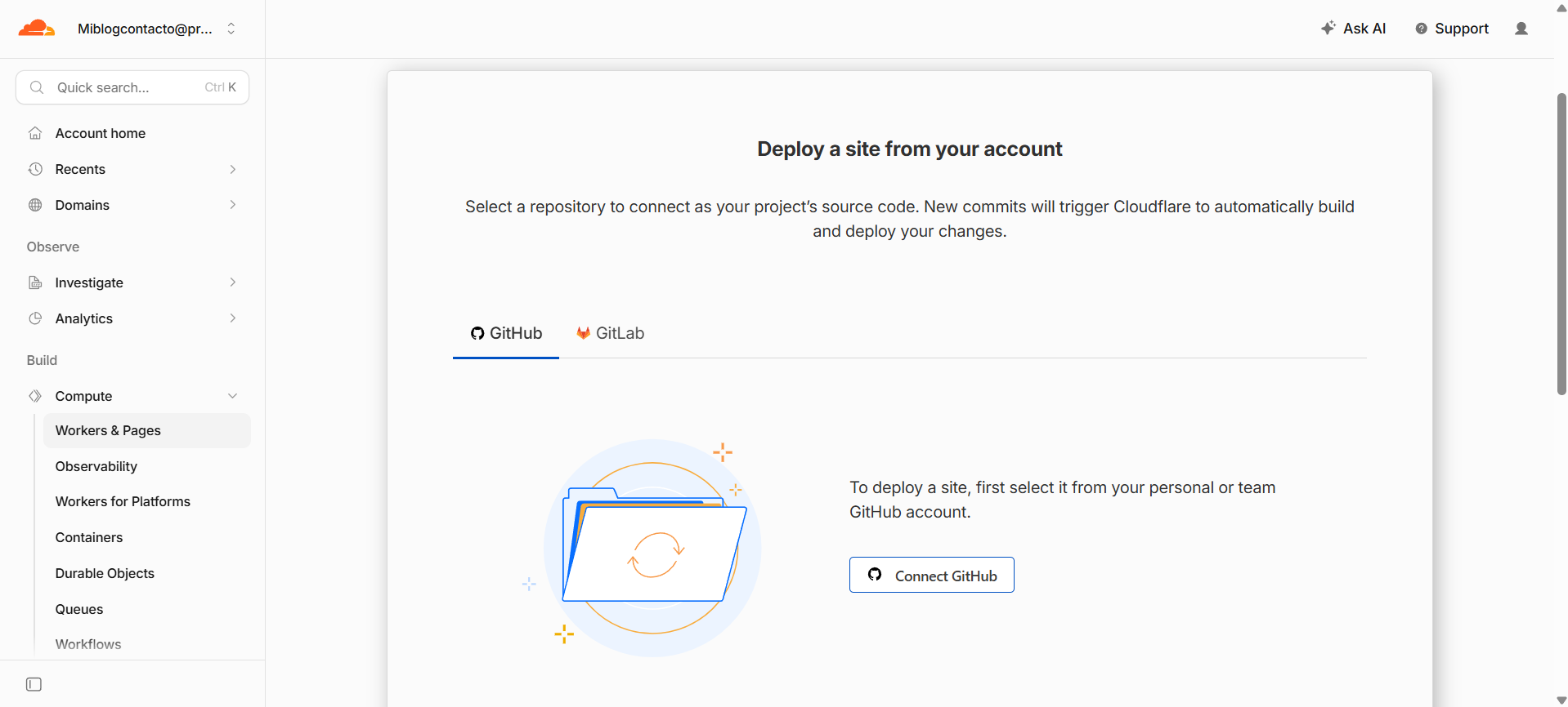 conectar github